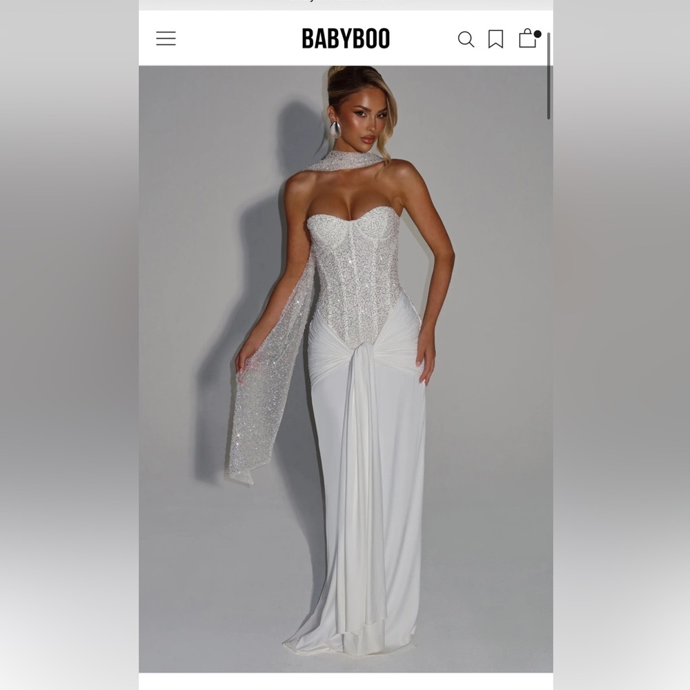BABYBOO Carina Maxi Dress- Ivory